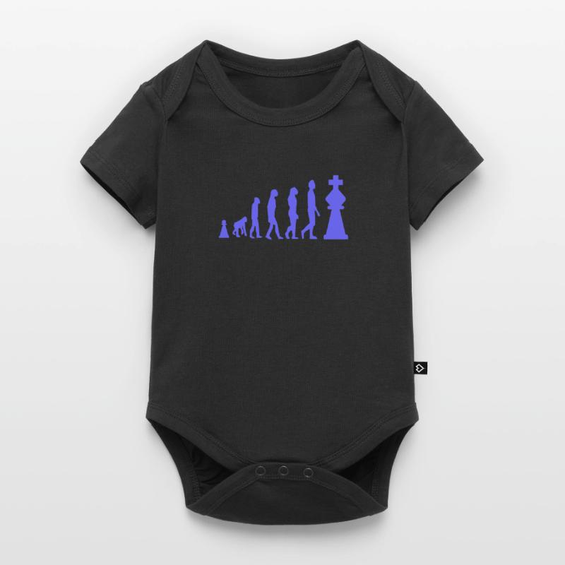 Chess Evolution Chess Funny Baby Premium short-sleeve bodysuit