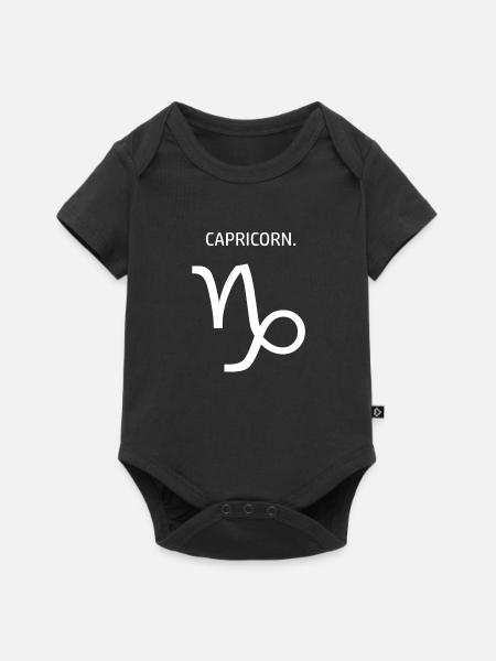 Signe du zodiaque Capricorne Horoscope Capricorne Zodiaque - Body à manches courtes Premium Bébé - noir
