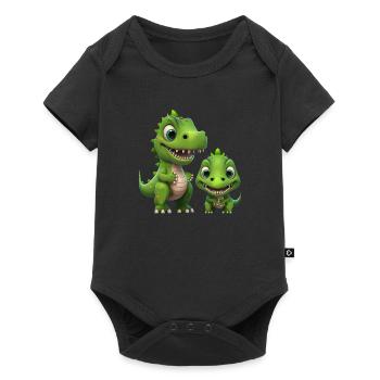 Dinosaur Baby Tyrannosaurus Two Dino T-Rex - Baby Premium short-sleeve bodysuit - black - Front