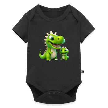 Dinosaur Baby Tyrannosaurus Two Dino T-Rex - Baby Premium short-sleeve bodysuit - black - Front