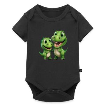 Dinosaur Baby Tyrannosaurus Two Dino T-Rex - Baby Premium short-sleeve bodysuit - black - Front