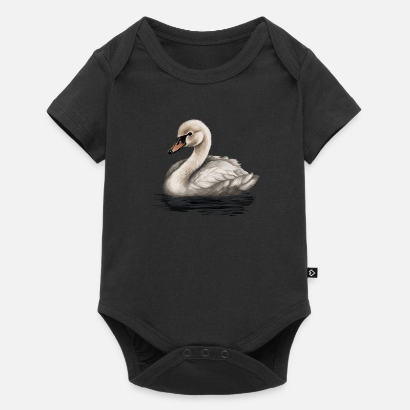 Bébé cygne Oiseau Poussin - Body à manches courtes Premium Bébé - noir