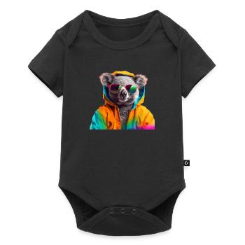 Koala avec des lunettes de soleil Colorful Cool Koala Bear - Body à manches courtes Premium Bébé - noir - Devant