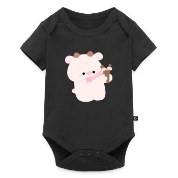 Coeur de vache Partie 1 - Body à manches courtes Premium Bébé - noir - Devant