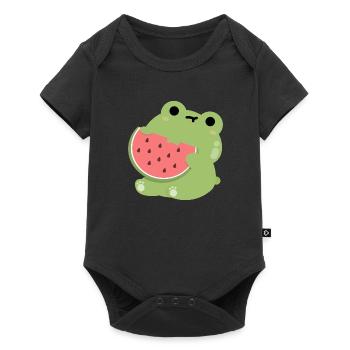 Grenouille Pastèque - Body à manches courtes Premium Bébé - noir - Devant