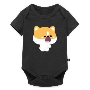 Corgi Feeding Love Part 2 - Baby Premium short-sleeve bodysuit - black - Front