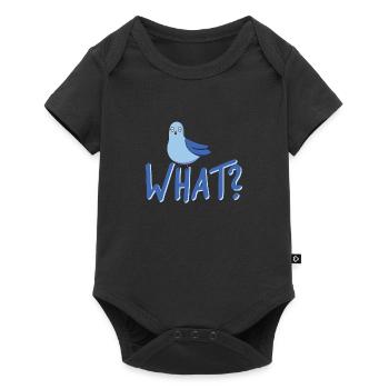 What Taube - Baby Premium Kurzarmbody - Schwarz - Vorne