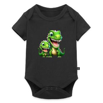 Dinosaur Baby Tyrannosaurus Two Dino T-Rex - Baby Premium short-sleeve bodysuit - black - Front