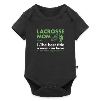 Sport Mom Definition Lacrosse - Baby Premium short-sleeve bodysuit - black - Front