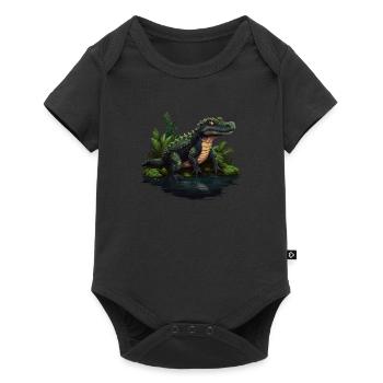 Crocodile Alligator Caiman Reptile - Baby Premium short-sleeve bodysuit - black - Front