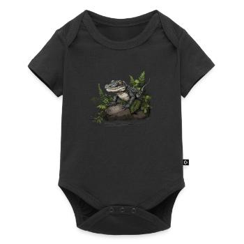 Bébé crocodile alligator caïman reptile - Body à manches courtes Premium Bébé - noir - Devant