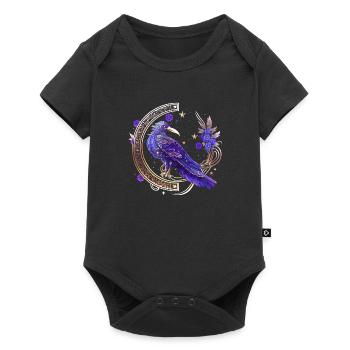 Mystic Crow, Wicca, Morrigan, Celtique, Oiseau - Body à manches courtes Premium Bébé - noir - Devant