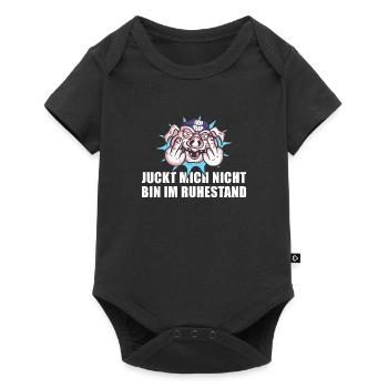 Juckt Mich Nicht Bin Im Ruhestand Rente - Baby Premium Kurzarmbody - Schwarz - Vorne