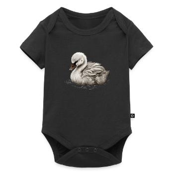 Bébé cygne Oiseau Poussin - Body à manches courtes Premium Bébé - noir - Devant