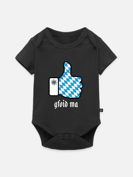 Bayrischer Spruch - Baby Premium Kurzarmbody - Schwarz