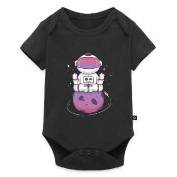 Space Yoga - Body à manches courtes Premium Bébé - noir - Devant