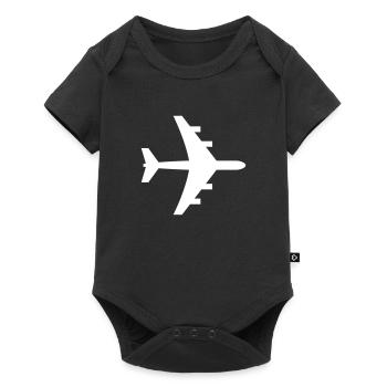 plane - Baby Premium short-sleeve bodysuit - black - Front