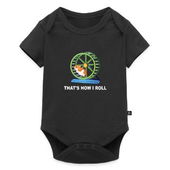 Hamster c'est comme ça que je roule Hamster Wheel Shirt Gif - Body à manches courtes Premium Bébé - noir - Devant