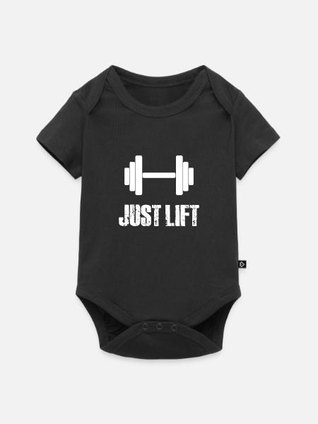 JUST LIFT - Baby Premium Kurzarmbody - Schwarz