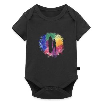 Surfeuse fille - Body à manches courtes Premium Bébé - noir - Devant