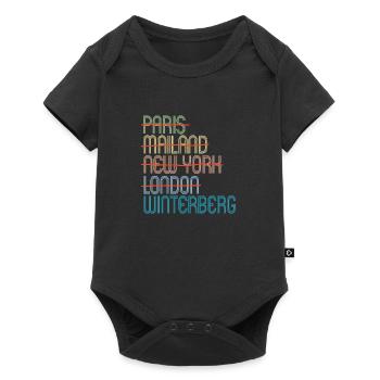 WINTERBERG - Baby Premium short-sleeve bodysuit - black - Front