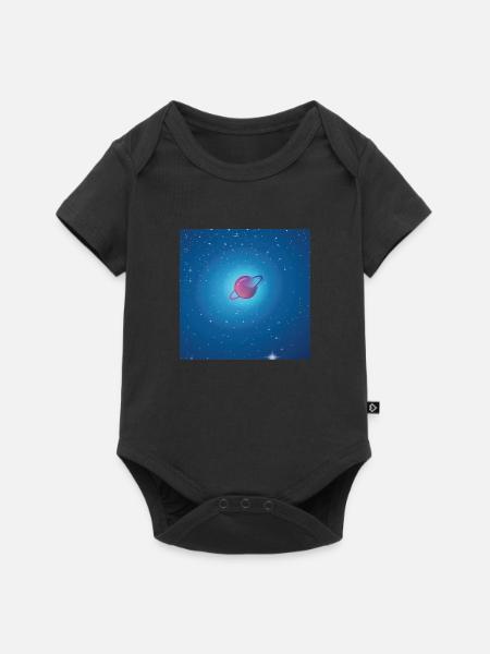 Saturn - Baby Premium Kurzarmbody - Schwarz