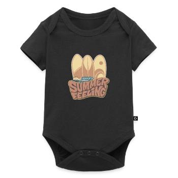Sentiment d’été - Body à manches courtes Premium Bébé - noir - Devant