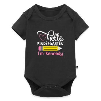 Hello Kindergarten - Baby Premium short-sleeve bodysuit - black - Front