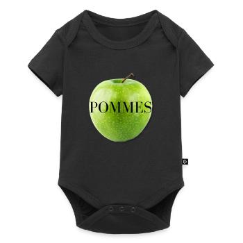 Apple Design - Moderne - Nouveau - Délicieux - Body à manches courtes Premium Bébé - noir - Devant