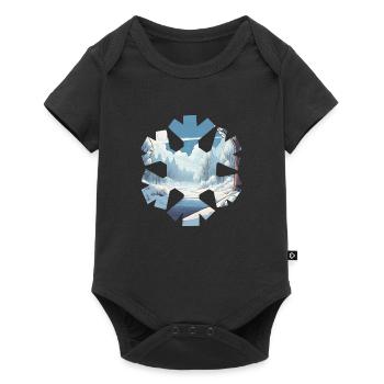 Winter Wonderland Nature View - Baby Premium short-sleeve bodysuit - black - Front