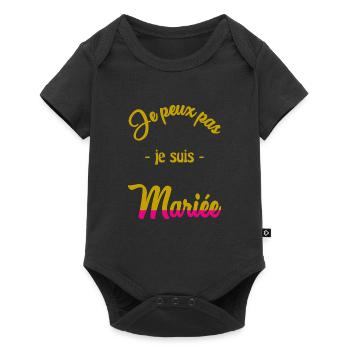 I CAN'T I'M MARRIED - Baby Premium short-sleeve bodysuit - black - Front