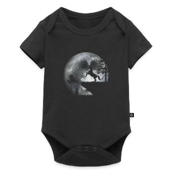 Licorne au clair de lune - Body à manches courtes Premium Bébé - noir - Devant