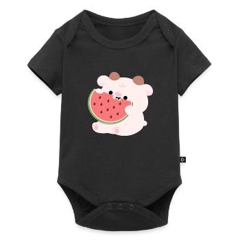 Vache Pastèque - Body à manches courtes Premium Bébé - noir - Devant