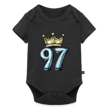 97 Number Krone - Baby Premium short-sleeve bodysuit - black - Front