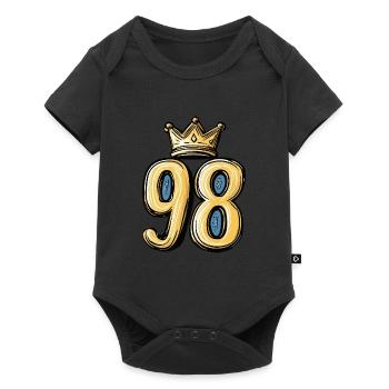 98 Number Krone - Baby Premium short-sleeve bodysuit - black - Front