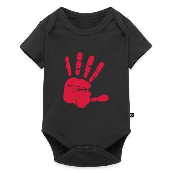 Empreinte de la main - Body à manches courtes Premium Bébé - noir - Devant