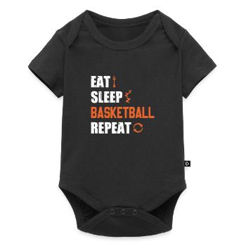 Eat Sleep Basketball Repeat - Baby Premium short-sleeve bodysuit - black - Front