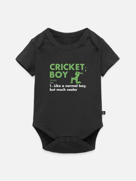 Sport Boy Definition Cricket - Baby Premium Kurzarmbody - Schwarz