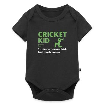 Sport Kid Definition Cricket - Baby Premium Kurzarmbody - Schwarz - Vorne