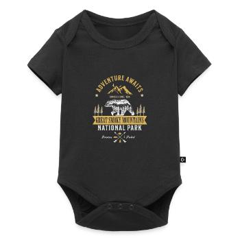 Parc national des Great Smoky Mountains Forest Landsca - Body à manches courtes Premium Bébé - noir - Devant