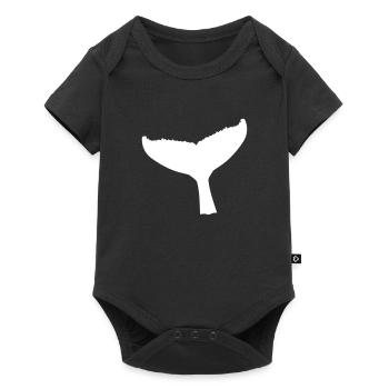 Walflosse - Baby Premium Kurzarmbody - Schwarz - Vorne