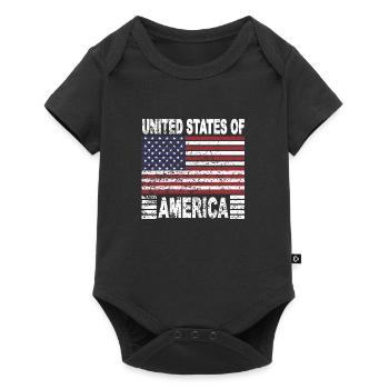 USA flag America - Baby Premium short-sleeve bodysuit - black - Front