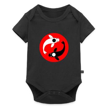 Carpe Yin et Yang Koi - Body à manches courtes Premium Bébé - noir - Devant