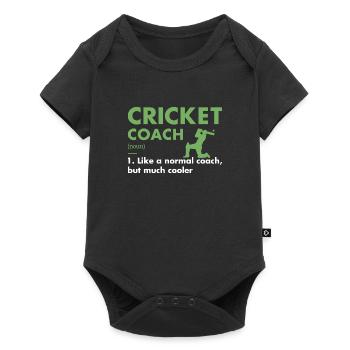 Définition de l’entraîneur sportif Cricket - Body à manches courtes Premium Bébé - noir - Devant