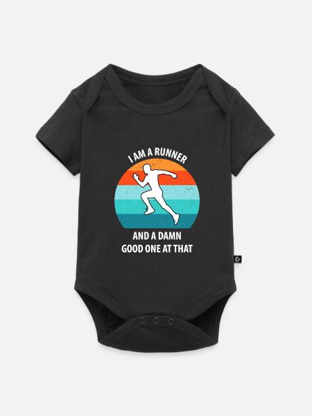 Joggen - Baby Premium Kurzarmbody - Schwarz
