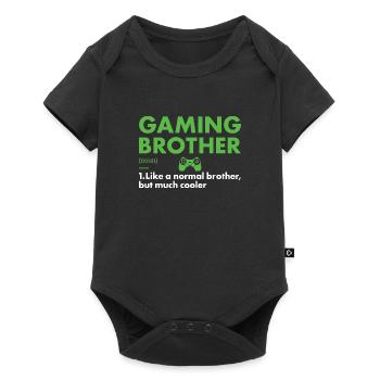 Gamer Brother Definition Gaming - Baby Premium short-sleeve bodysuit - black - Front