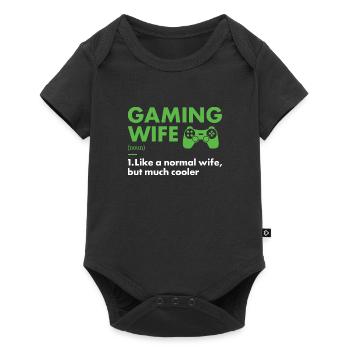 Gamer Wife Definition Gaming - Baby Premium short-sleeve bodysuit - black - Front
