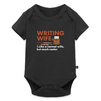 Writer Wife Definition Writing - Baby Premium short-sleeve bodysuit - black - Front