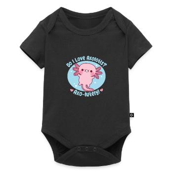 Mignon Est-ce que j’aime les axolotls Jeu de mots incroyablement drôle - Body à manches courtes Premium Bébé - noir - Devant