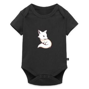 Cute Fox Drawing. Woodland animal symbol. - Baby Premium short-sleeve bodysuit - black - Front